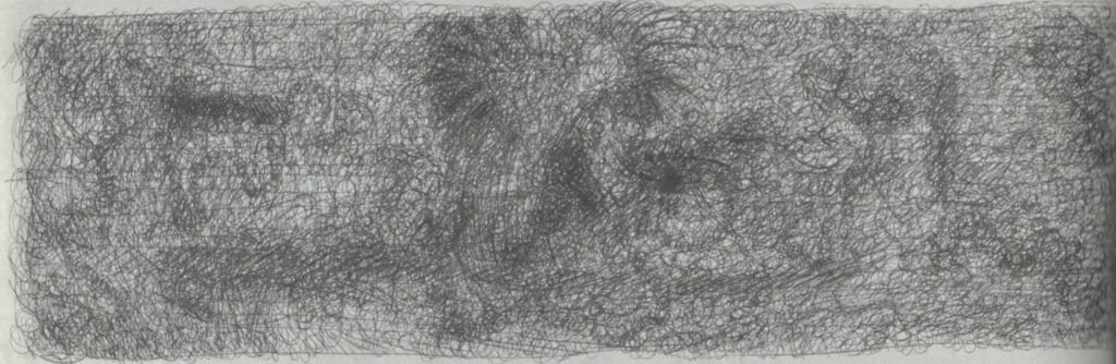 ohne Titel, 1993Bleistift auf Papier48 x 149,5 cm